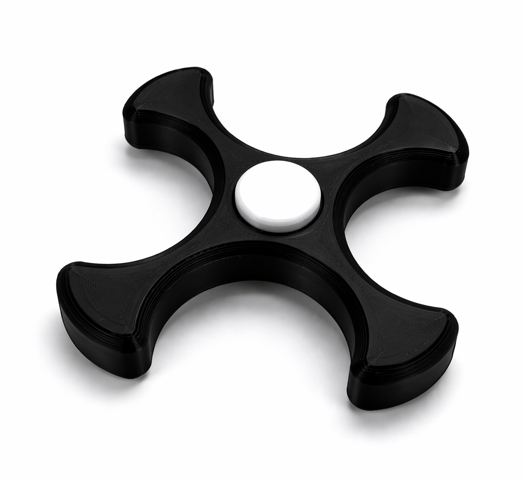 3D Printed 4-Arm Fidget Spinner Toy