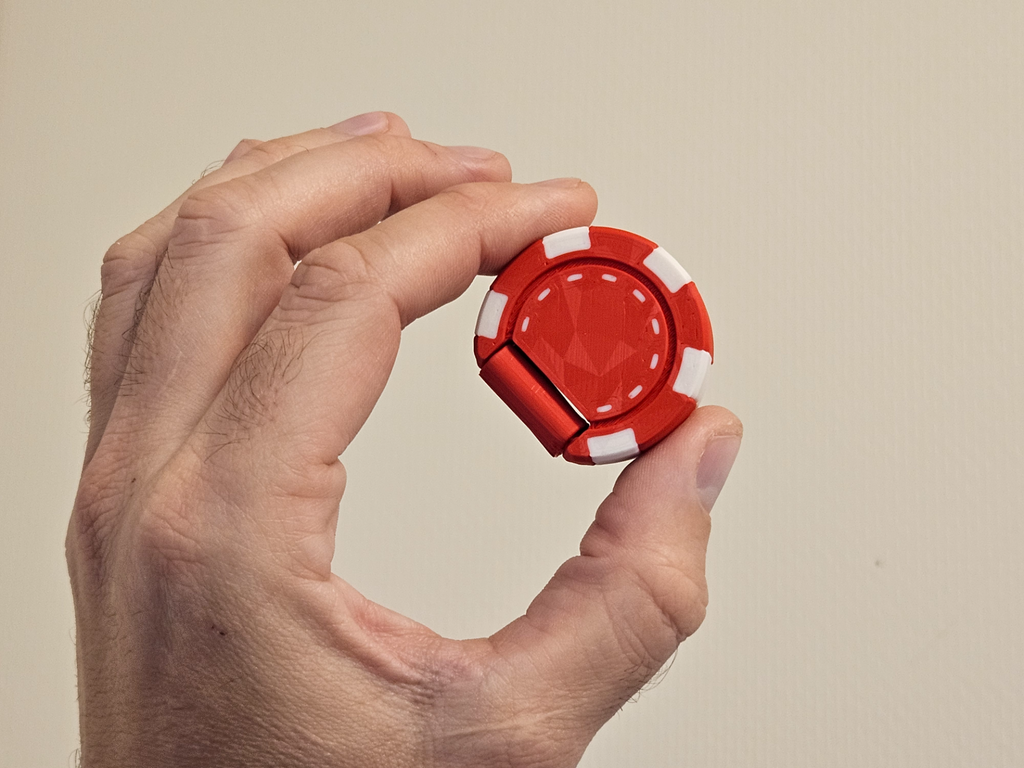 3D Printed - Poker Chips Flip Fidget