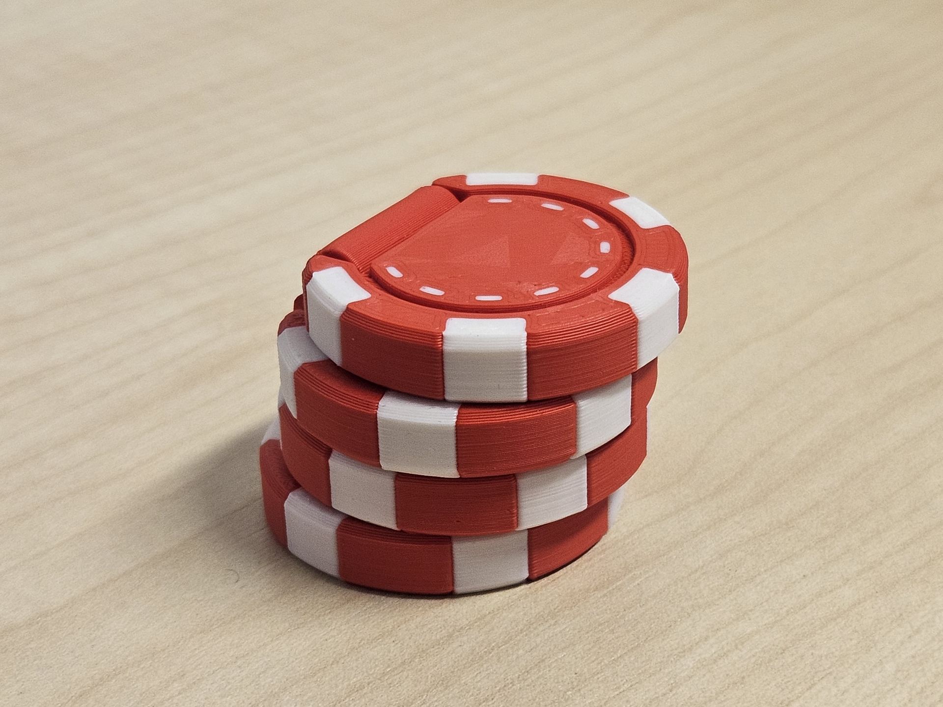 3D Printed - Poker Chips Flip Fidget