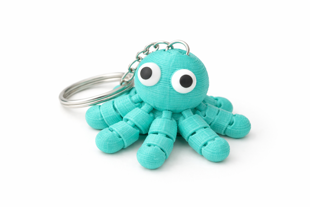 Flexible Octopus Keychain (3D Printed)